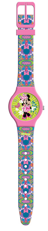 Часовник в Метална Кутия със Силиконова Каишка Аналогов Мини Маус, Minnie Mouse